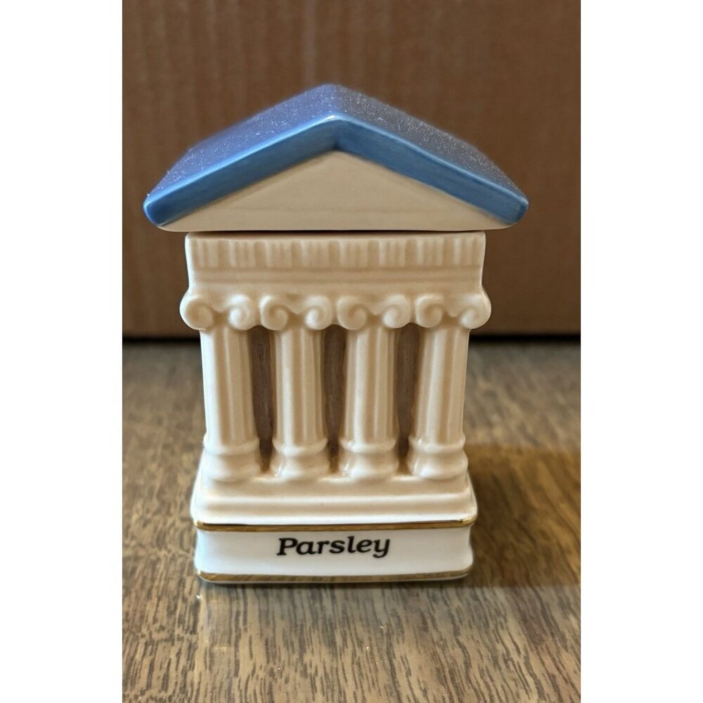 Danbury Mint Spices of the World Spice Jar PARSLEY Greek Parthenon